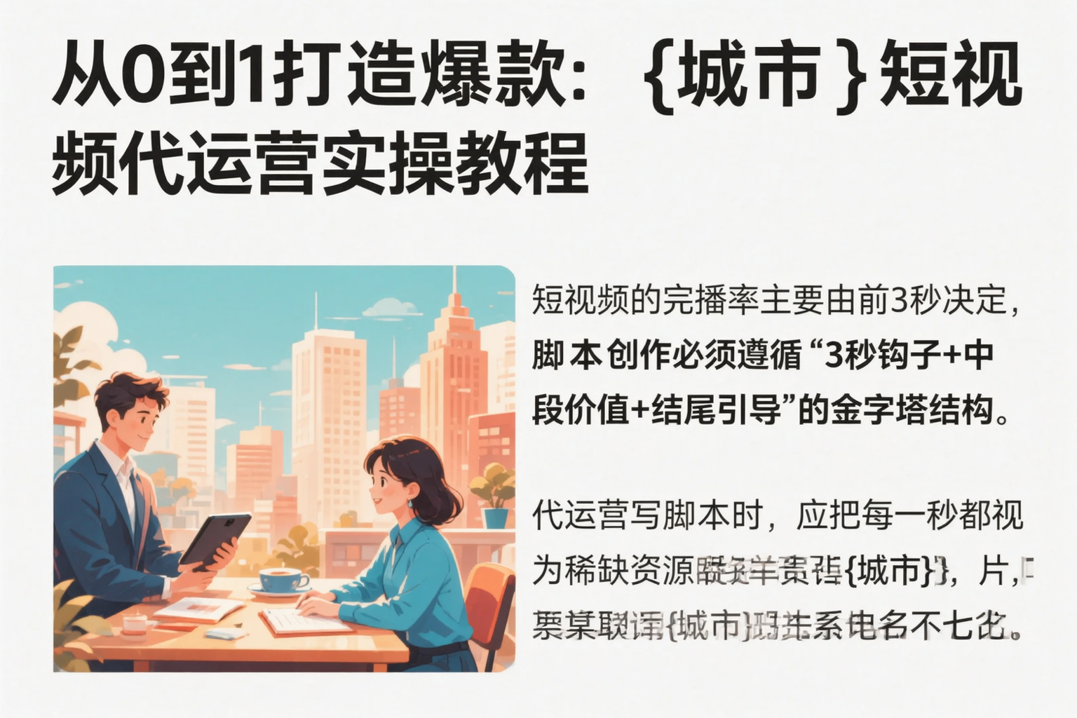 从0到1打造爆款：鸡西短视频代运营实操教程