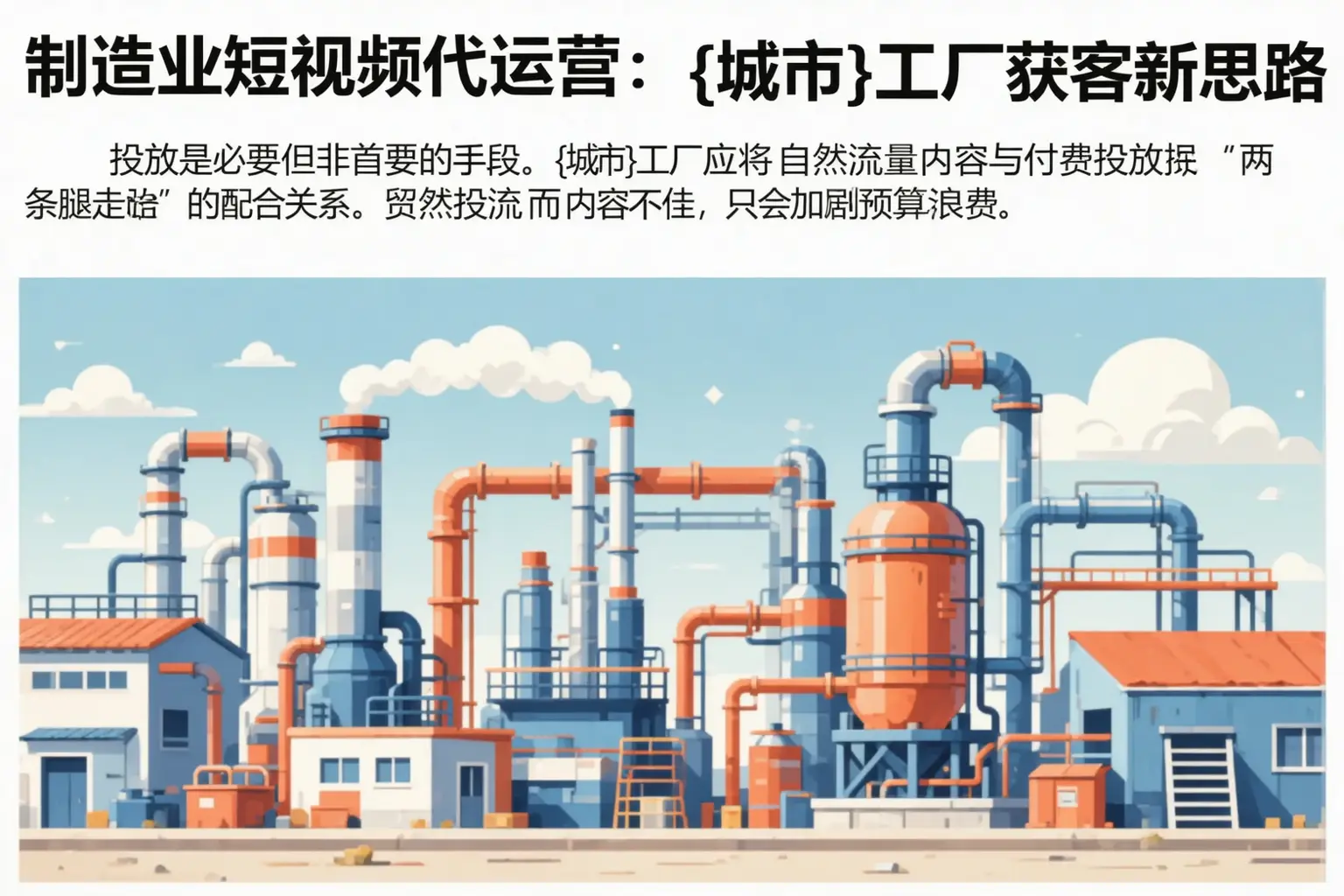 制造业短视频代运营：鸡西工厂获客新思路