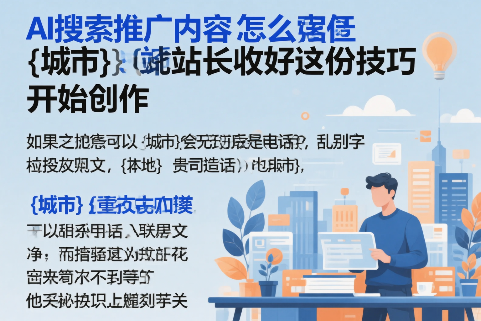 AI搜索推广内容怎么写？鸡西站长收好这份技巧