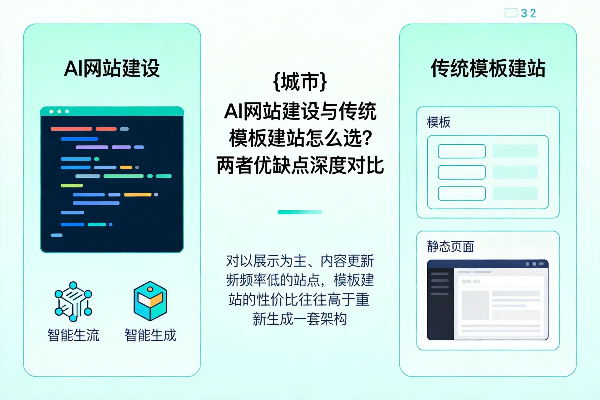 鸡西AI网站建设与传统模板建站怎么选？两者优缺点深度对比