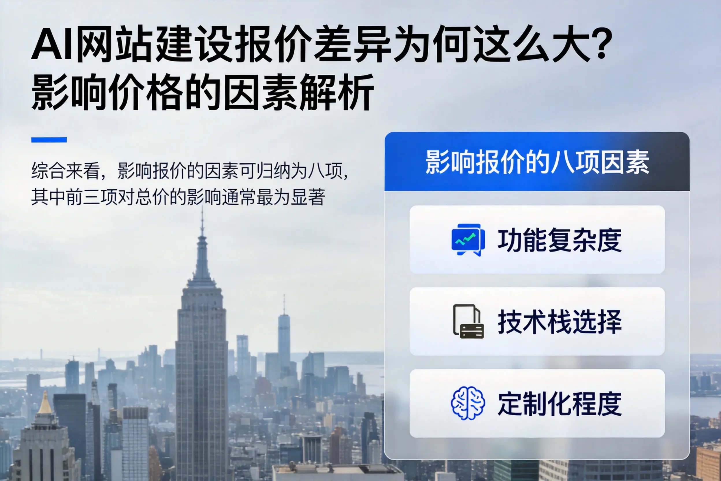 鸡西AI网站建设报价差异为何这么大?影响价格的因素解析