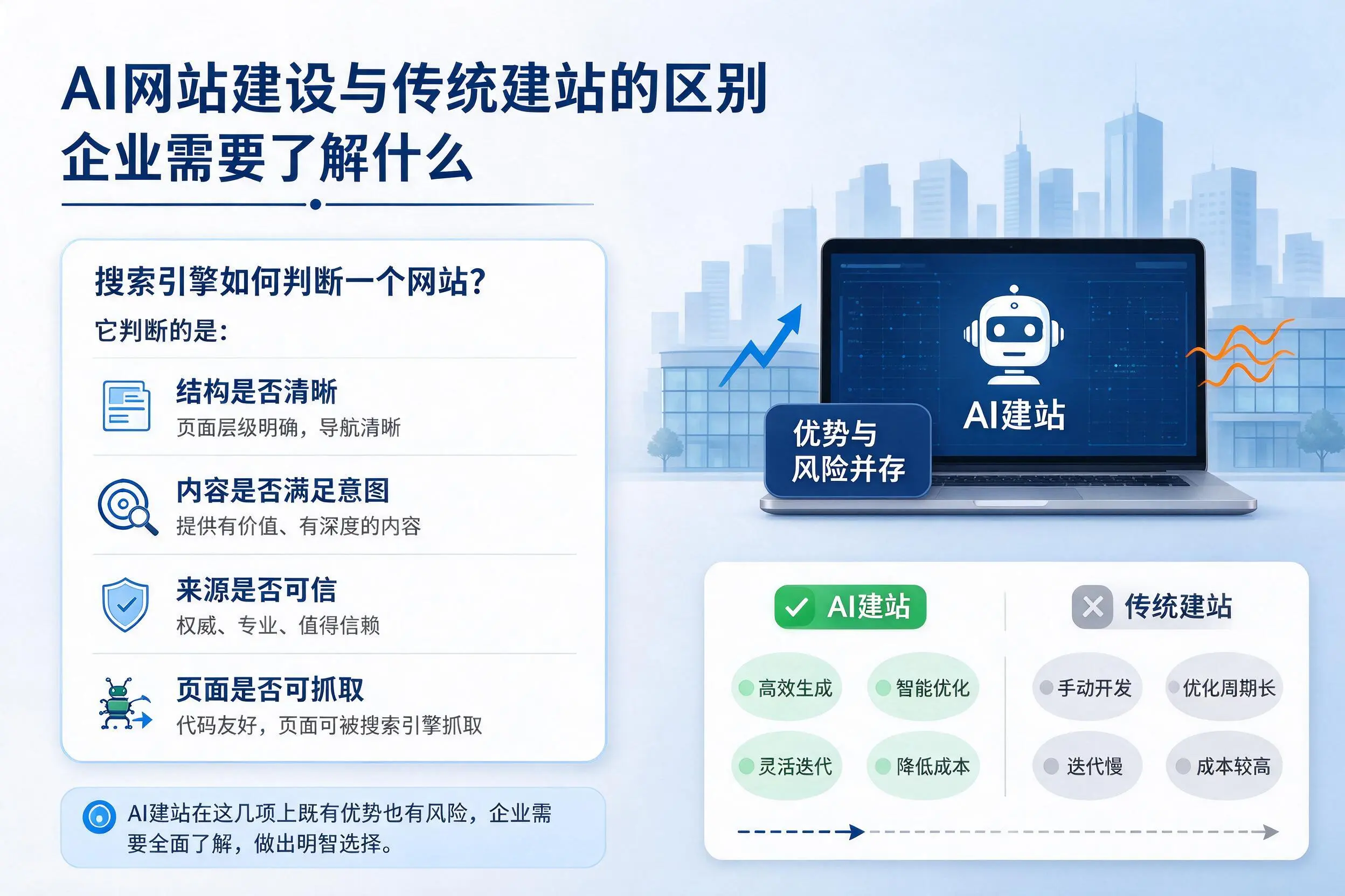 AI网站建设与传统建站的区别，鸡西企业需要了解什么