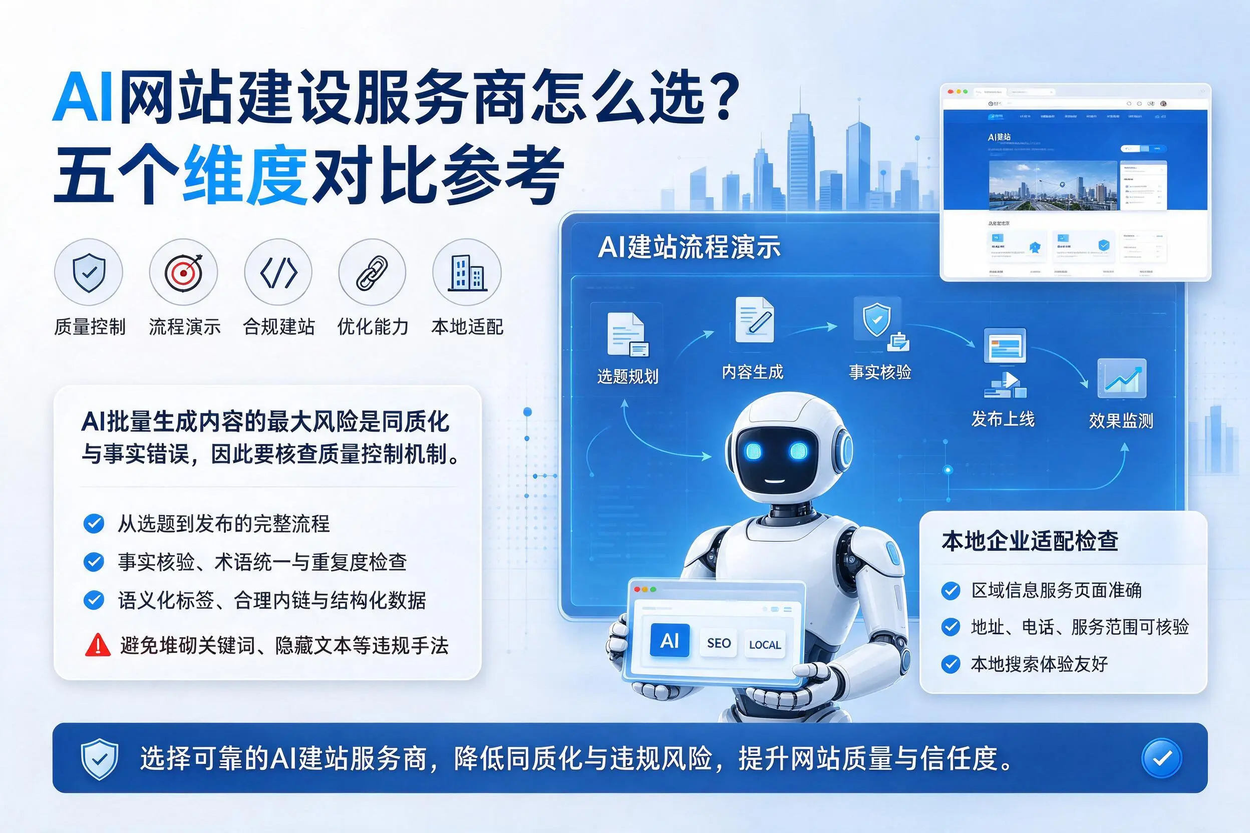 鸡西AI网站建设服务商怎么选?五个维度对比参考